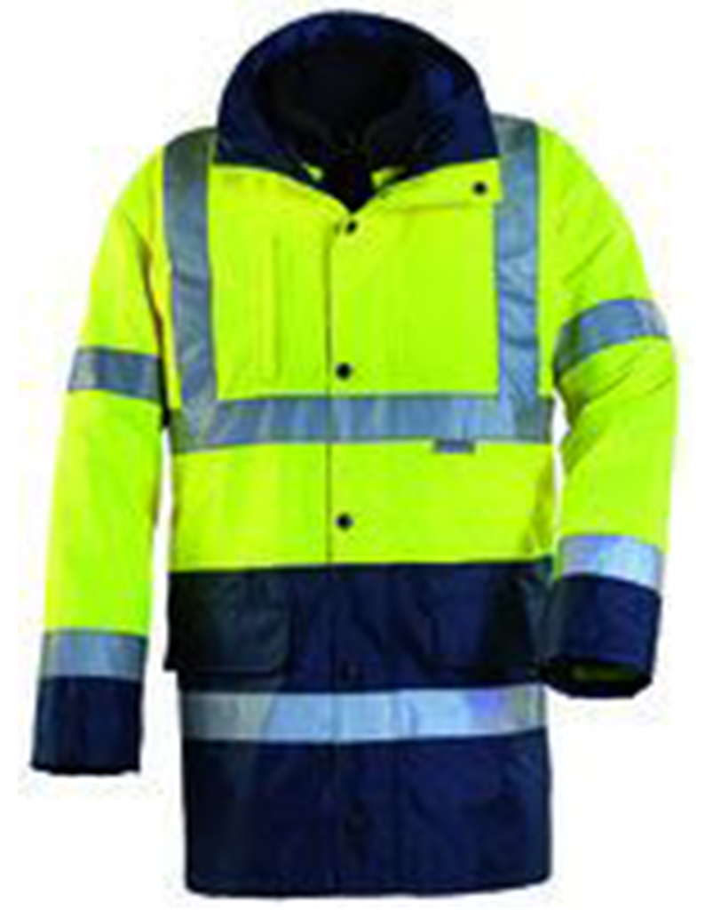 4u1 signalizirajuća zaštitna Hi-Viz parka žuto/tamnoplava