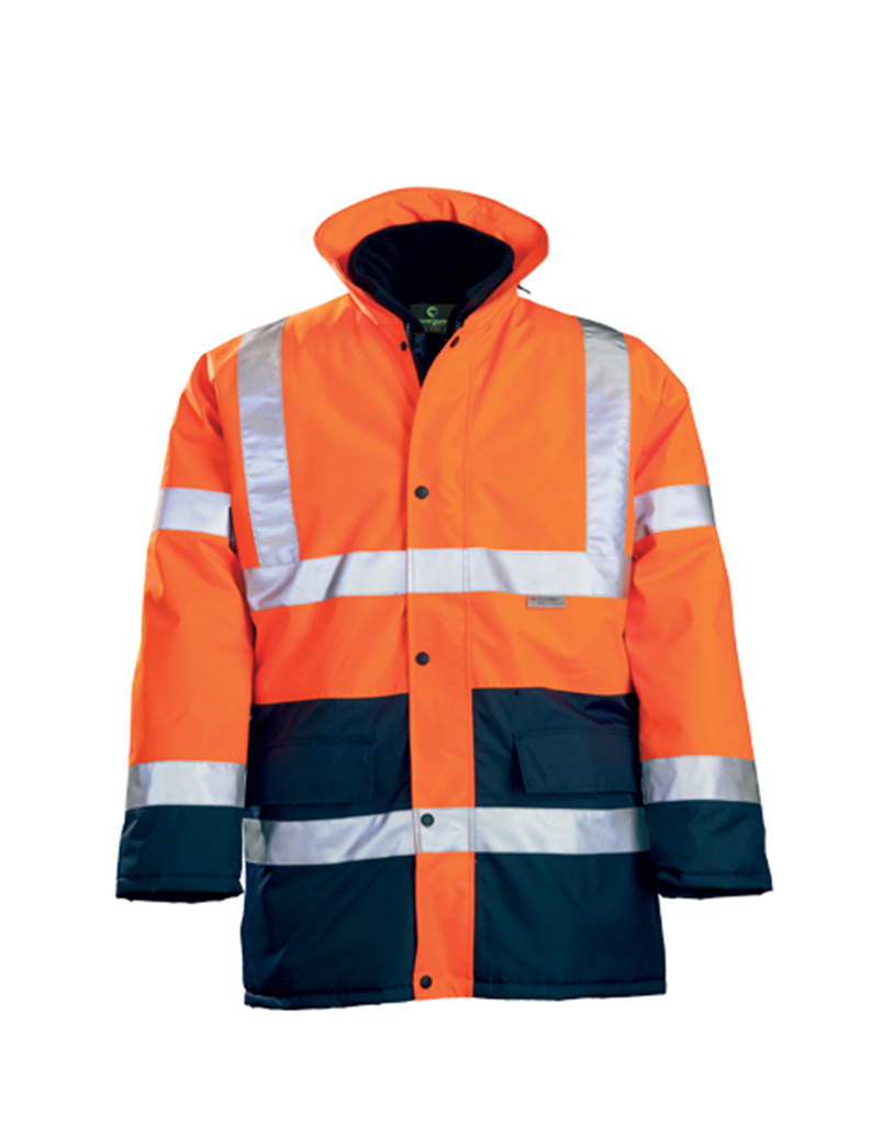 4u1 signalizirajuća zaštitna HI-VIZ parka narandžasto/tamnoplava