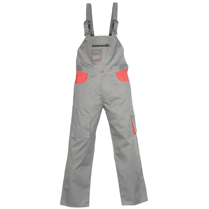 Radne farmer hlače CLASSIC PLUS sivo/crvene